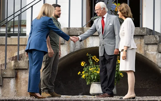 President of Ukraine Volodymyr Zelensky and First Lady Olena Zelenska met with King Carl Gustaf and Queen Silvia