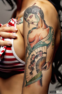 Shoulder Japanese Geisha Tattoo Picture 2