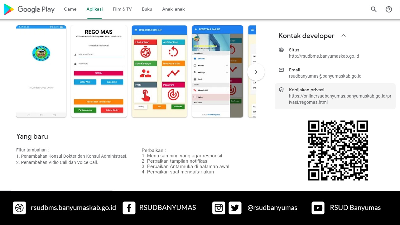 Petunjuk Penggunan Aplikasi REGO MAS (Registrasi Online RSUD Banyumas)