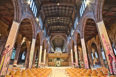 Manchester Cathedral nave, before the current building works