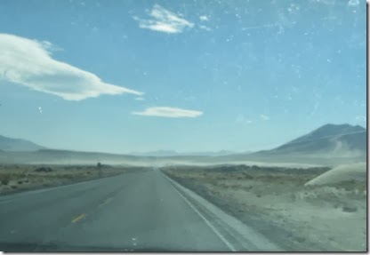 Blowing sand Hwy 95 NV