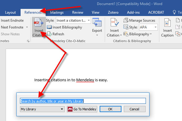 Microsoft Word Reference Button Insert Citation With Shortcut Key