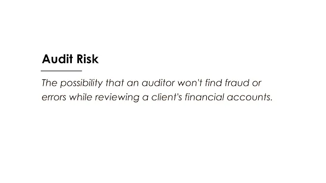 The possibility that an auditor won't find fraud or errors while reviewing a client's financial accounts.