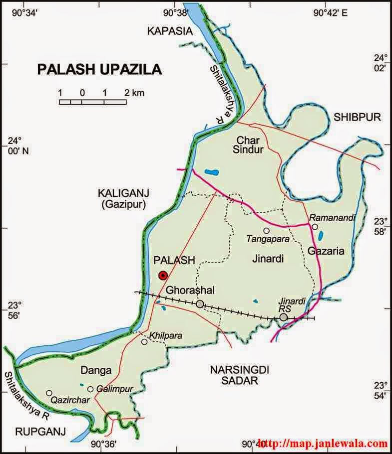 palash upazila map of bangladesh