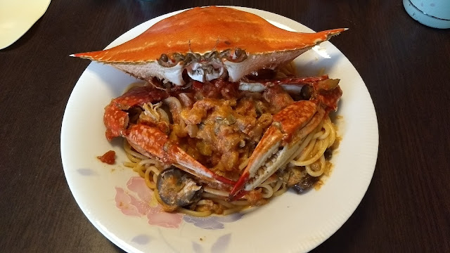 ワタリガニのパスタ