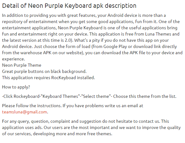 Neon Purple Keyboard 2.0 apk