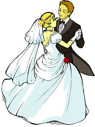 wedding couple dancing clipart