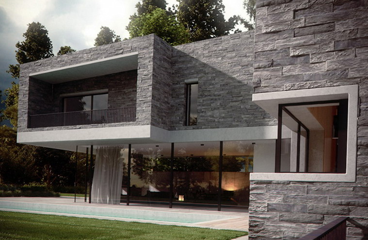 Rumah Minimalis Modern & Desain Batu Alam
