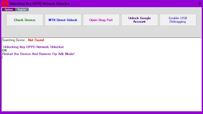 Unlocking Key OPPO Network Frp Unlocker 2021