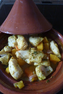 tajine de limande au butternut et mangue