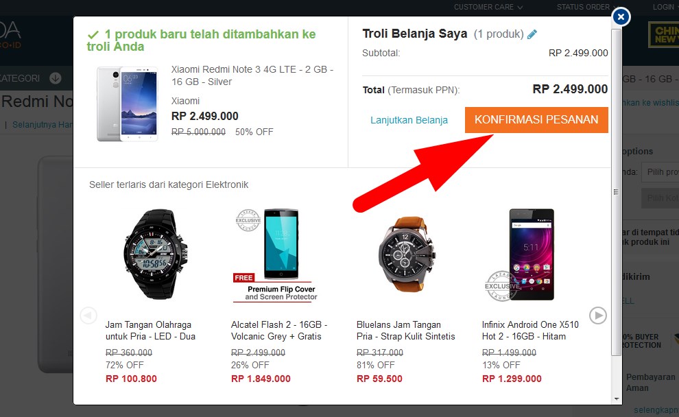 Contoh Cara Belanja Online di Lazada Lengkap Dengan Gambar 