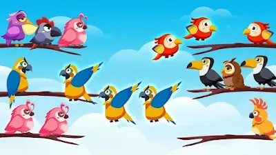 تحميل لعبة Bird Color Sort Puzzle مهكرة