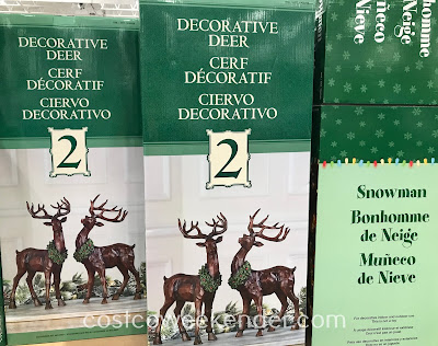 Display these Decorative Carved Wood Look Deer at your home for Christmas