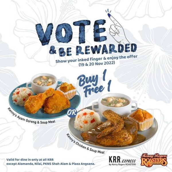 Promosi Kenny Rogers hari mengundi PRU 15