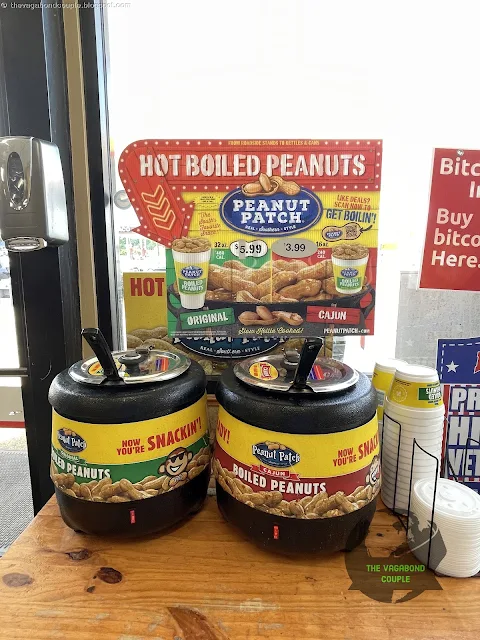 Hot Boiled Peanuts at Gas Station in Alabama