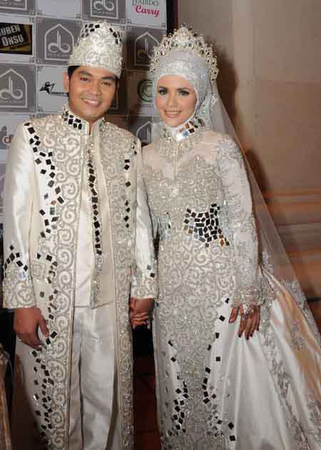 Baju Pengantin Muslim Arabian Style Tutorial Hijab