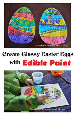 Create Glossy Easter Eggs with Edible paint art activity