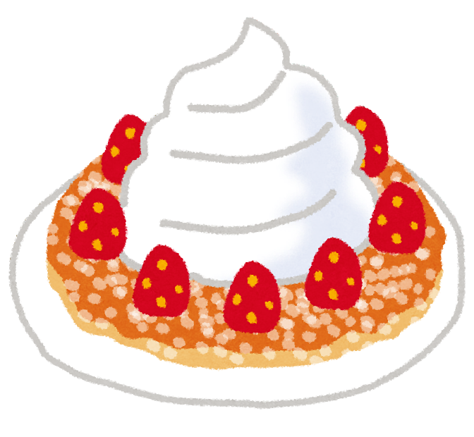 ホットケーキ パンケーキのイラスト 苺と生クリーム乗せ かわいいフリー素材集 いらすとや