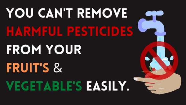You can't Remove Pesticides from your Food easily.