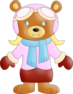 Bear Fliying Clip Art.  