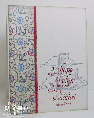 ODBD Anchor, ODBD Nautical Paper Collection, Card Designer Angie Crockett