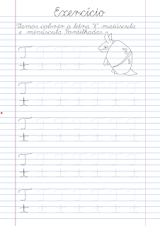 Atividade Letra T pontilhada para imprimir