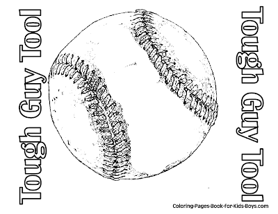 Baseball Ball Coloring Page For Kids