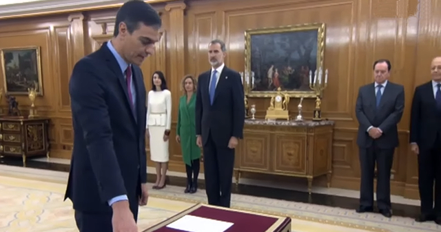 El presidente Pedro Sánchez promete su cargo en Zarzuela 