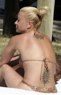 Sexy girl tattoo in back body