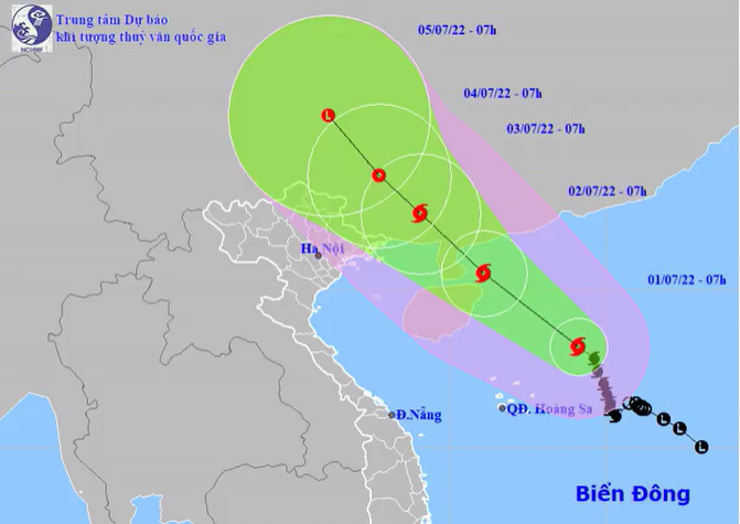 Bão Chaba mạnh thêm hai cấp