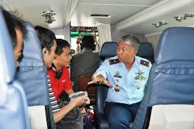 Komamdan Lanud Halim Pantau Banjir Jakarta dari Udara