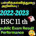 DEPARTMENT OF GOVERNMENT EXAMINATION  HSC 11th  PERFORMANCE ANALYSIS : 2022 - 2023 