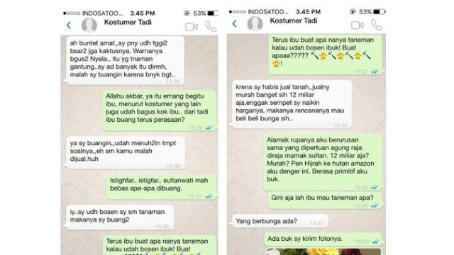 Percakapan Kocak Penjual dan Pembeli Ini Bikin Gemas Sekaligus Ngakak