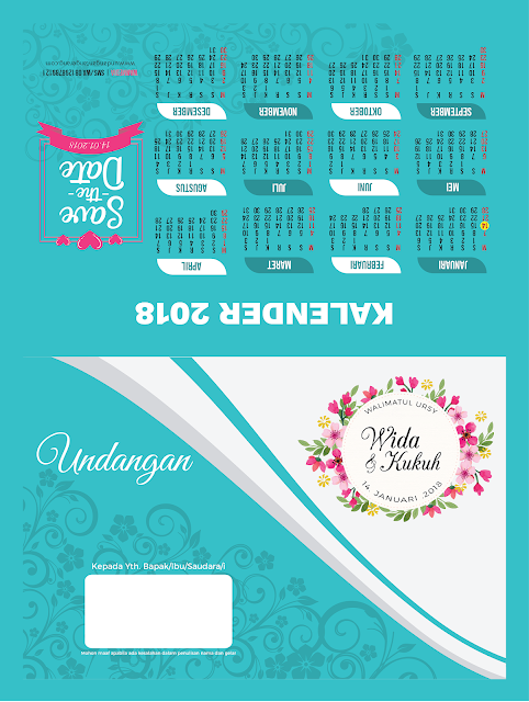 Undangan Pernikahan Bertema di Florist dan Warna Biru - Walimahanid | 081211418687