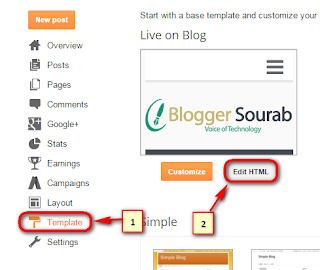 Blogger Template edit Html