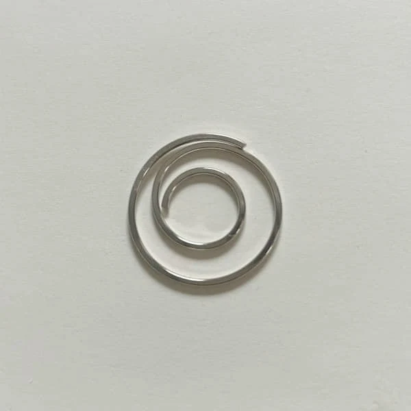 silver spiral paper clip