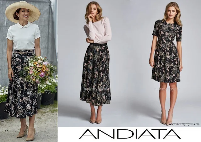 Queen Mary wore Andiata Flower Print Maxi Skirt