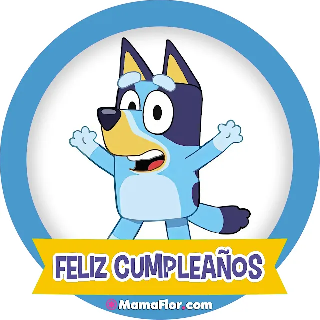 Toppers de Bluey para Imprimir