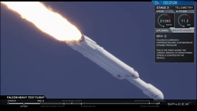 SpaceX Falcon Heavy rolling
