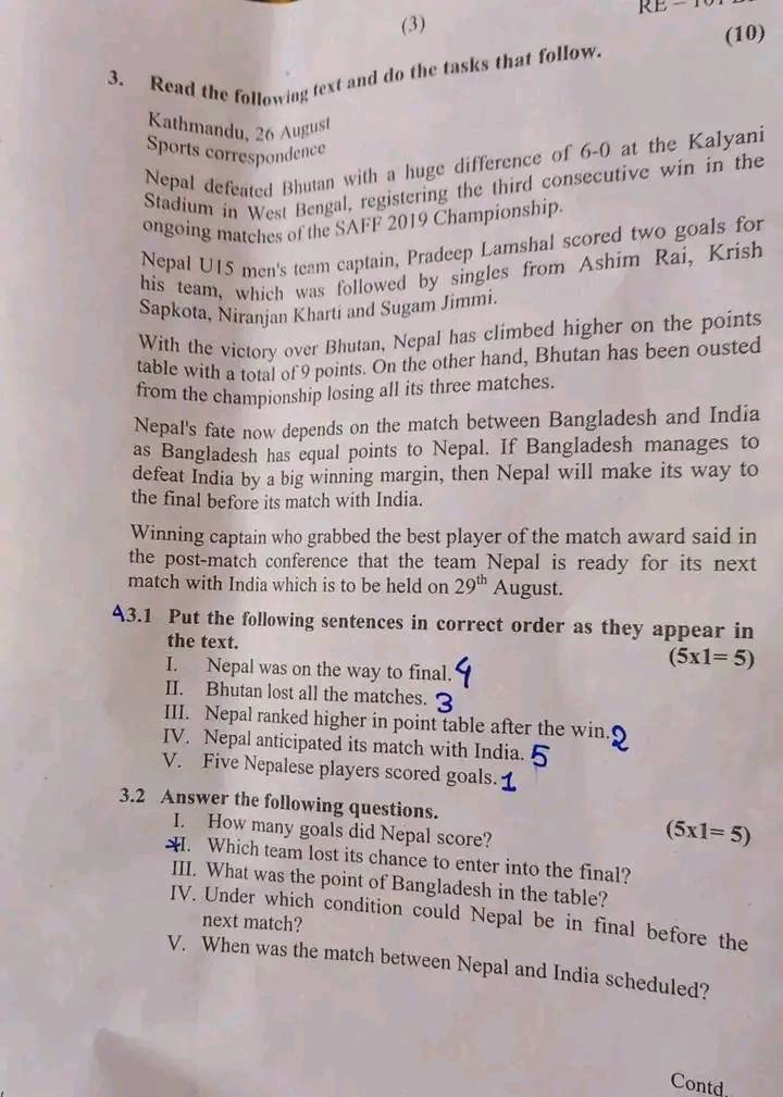 SEE English Board Exam Question Paper Sets | Province 3 Bagmati