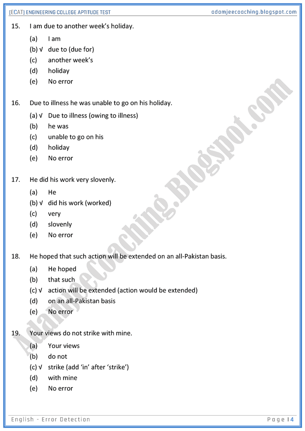 ecat-english-error-detection-mcqs-for-engineering-college-entry-test