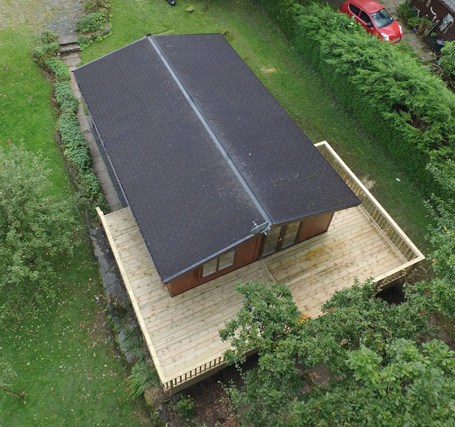 chalet timber deck Machynlleth