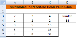 Cara Menjumlahkan Angka Hasil Perkalian Dua Range Dalam Excel