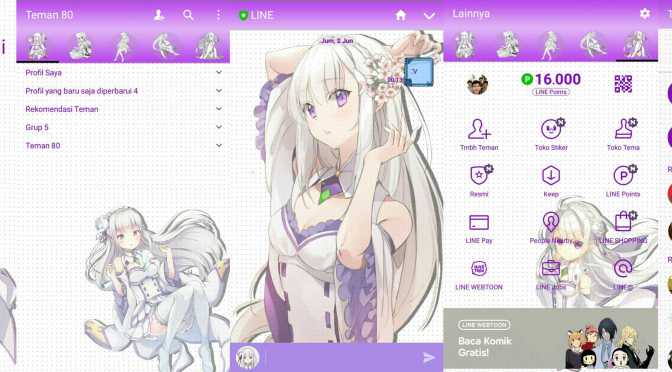 Download Tema Line Anime Emilia Re: Zero - Download Game ...