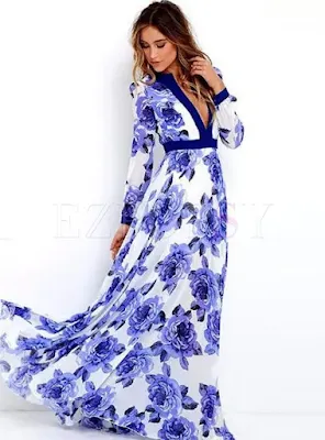 Top 10 Best  Blue Floral Dress