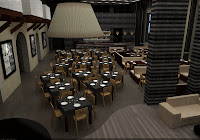 3d interior restaurant