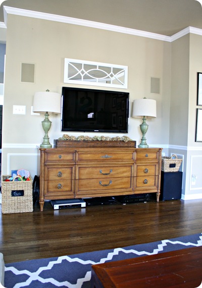 dresser as entertainment center