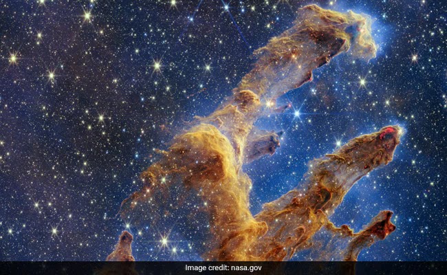 NASA's James Webb Telescope Captures The Iconic "Pillars Of Creation" In Stunning New Image.