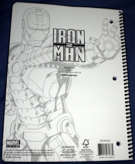 Back cover of Iron Man 2 Blaster notebook