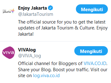saya follow jakartatourism dan viva_log